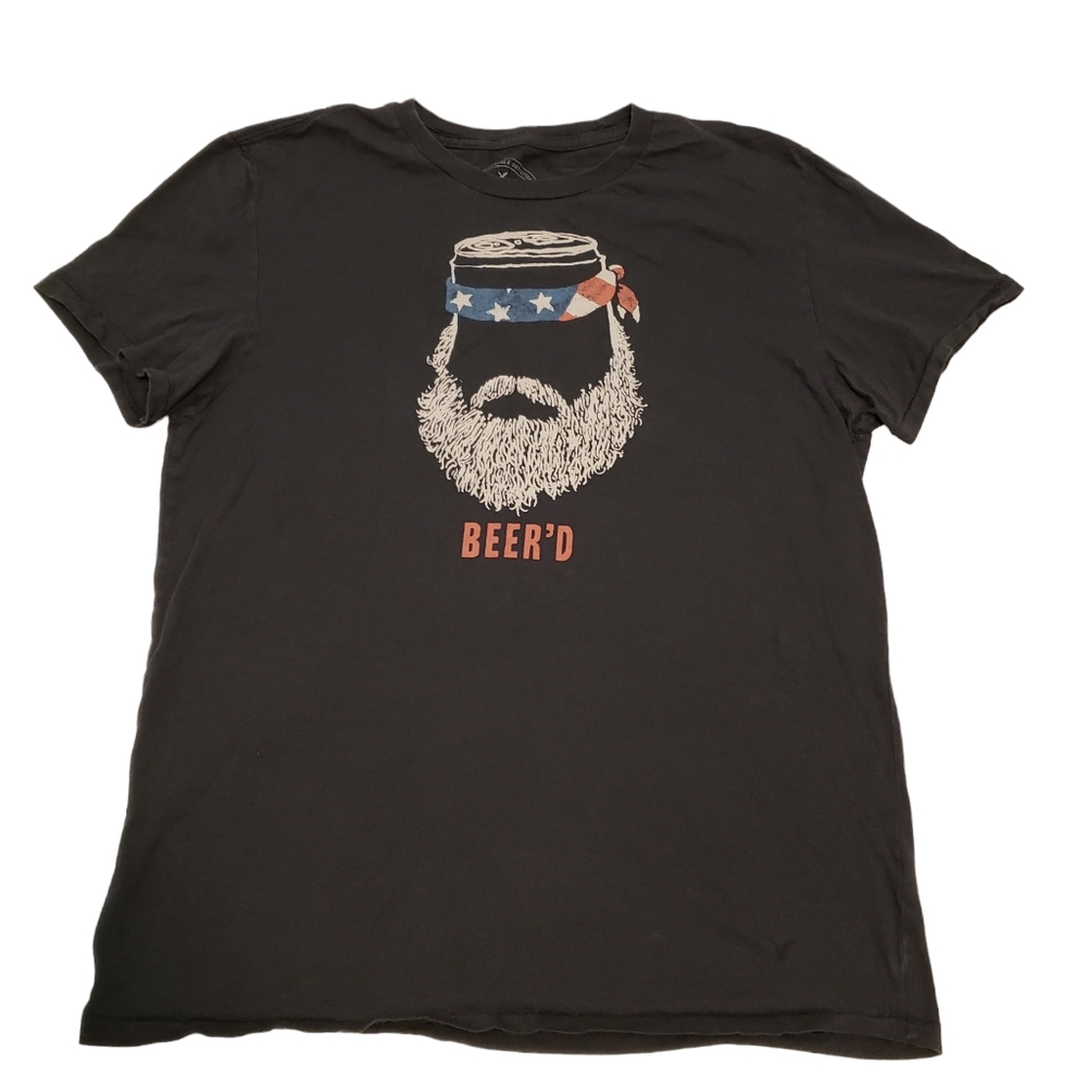 American Eagle Outfitters Athletic Fit Cotton Beer'd Graphic Tee